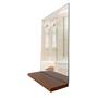 Imagem de Espelheira Retangular 30x40 Com Prateleira MDF