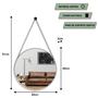 Imagem de Espelho Adnet 60cm Redondo Decorativo Com alça Com Suporte