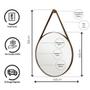 Espelho Adnet Para Lavabo Alça Em Couro 60cm + Suporte - Rei dos Vidros Imagem de Espelho Adnet Para Lavabo Alça Em Couro 60cm + Suporte