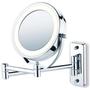 Imagem de Espelho Articulado Cromado Duplo Com Aumento de 5X Iluminado Com Luz de Led Fashion Beauty JM315