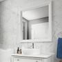 Imagem de Espelho Banheiro Nouvelle Sobrepor Madeira Maciça - Branco