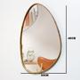 Imagem de Espelho Com Lamina Madeira Decorativo Organico Borda Moldura Luxo