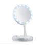 Imagem de Espelho com Led De Mesa Com Aumento 10x Led luz Dobravel Para Maquiagem