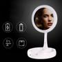 Imagem de Espelho com Led De Mesa Com Aumento 10x Led luz Dobravel Para Maquiagem Redondo Envio Imediato