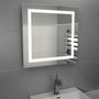Imagem de Espelho com Led Embutido 70x70 cm Banheiro, Maquiagem, Barbearia, Salão, Decoração