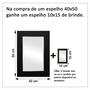 Imagem de Espelho de luxo Preto40x50 para decoração, casa, salão.