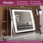Imagem de Espelho de Maquiagem Hasipu com LED e Ampliação 10x - 24,2 x 19,7 cm