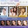 Imagem de Espelho de Maquiagem Hollywood M MIVONDA com Luzes - 15 LEDs, 3 Modos, Aumento 10x, USB