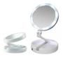 Imagem de Espelho de Maquiagem LED USB Portátil c/ Zoom + Organizador
