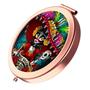 Imagem de Espelho de Maquiagem YCKMD com Ampliação 2X e 1X - Portátil, Compacto e com Design Sugar Skull
