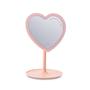 Imagem de Espelho de Mesa Com Led Coração Rosa