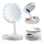 Imagem de Espelho De Mesa Dupla Face Branco Com Led