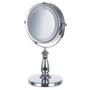 Imagem de Espelho De Mesa Dupla Face Com Luz Led Aumento 5x Giratório Maquiagem Ótica JM905