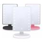 Imagem de Espelho De Mesa Maquiagem Com 16 Leds Rotação Quadrado Touch Screen