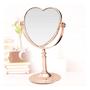 Imagem de Espelho De Mesa Maquiagem Dupla Face Aumenta 2 X Gira 360 Rose Gold