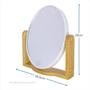 Imagem de Espelho De Mesa Redondo Ajustável Com Suporte de Bambu