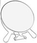 Imagem de Espelho De Mesa Redondo Dupla Face Com Suporte Aramado 9''