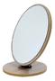 Imagem de Espelho De Mesa Redondo Oval Ajustável Em Madeira Mdf 22x17