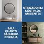 Imagem de Espelho de Parede Redondo Decorativo 60cm com Acabamento Ecológico