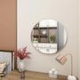 Imagem de Espelho de Vidro Redondo Decorativo 50x50cm Para Banheiro Sala Cozinha