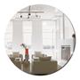 Imagem de Espelho De Vidro Redondo Lapidado Decorativo 50x50cm Para Quarto Sala Banheiro Cozinha