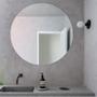 Imagem de Espelho de Vidro Redondo Lapidado Decorativo 60x60cm para Quarto Sala Banheiro Cozinha