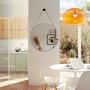 Espelho Decorativo Adnet Grande de Parede Redondo com Alça em Material Ecológico 60cm + Suporte - Rei dos Vidros Imagem de Espelho Decorativo Adnet Grande de Parede Redondo com Alça em Material Ecológico 60cm + Suporte