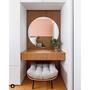 Imagem de Espelho Decorativo  Multiuso Redondo Com Fita Dupla Face Para Quarto Sala Banheiro