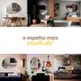 Imagem de Espelho Decorativo Orgânico Pinterest Grande 80x60cm Moderno c/ Suporte de Parede 