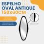Imagem de Espelho Decorativo Oval Corpo Inteiro Modelo Emoldurado 150x60cm para Sala Cozinha Banheiro
