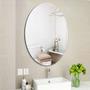 Imagem de Espelho Decorativo Oval em Acrílico Flexível banheiro Sala Quarto 