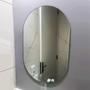 Imagem de Espelho Decorativo Oval Grande Lapidado Para Banheiro Quarto 80x50cm