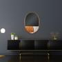 Imagem de Espelho Decorativo Oval Londres 80x50cm Diversas Cores Banheiro Quarto Sala