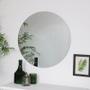 Imagem de Espelho decorativo redondo de parede 30cm p/ quartos salas e banheiros - dupla face inclusa
