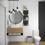 Imagem de Espelho Decorativo Redondo de Parede estilo Minimalista 80 cm - Preto