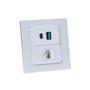 Imagem de Espelho Duplo Reto 2 USB 9.0A 1 RJ-45
