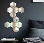 Imagem de Espelho Em Acrilico Decorativo Hexagonal Kit Com 10 Peças