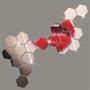 Imagem de Espelho Em Acrilico Decorativo Hexagonal Kit Com 10 Peças