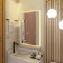 Imagem de Espelho Grande 60x40 C/ Led Decorativo Camarim Banheiro Sala