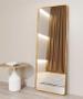 Imagem de Espelho Grande Retangular 150x60 Corpo Inteiro Decorativo com Moldura de Metal
