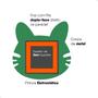 Imagem de Espelho Infantil 25x35cm Decoracao Quarto Bebe Enxoval Presente Gato Verde