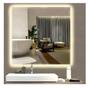 Imagem de Espelho lapidado bisotê Iluminado com LED quente - 90x90cm