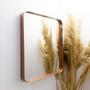 Imagem de Espelho Luxo Quadrado Retrô 60x60cm Banheiro Sala Quarto Hall