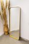 Imagem de Espelho luxo retangular retrô corpo inteiro 150x60cm banheiro sala quarto hall moldura dourado