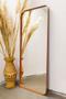 Imagem de Espelho luxo retangular retrô corpo inteiro 150x60cm banheiro sala quarto hall moldura rose gold