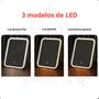 Imagem de Espelho Maquiagem com Touch e Borda Luz de LED Mesa Portátil X Matte