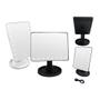 Imagem de Espelho Mesa Luz Led Iluminado Portatil Quadrado 16 Led Maquiagem Camarim Touch