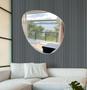 Imagem de Espelho Orgânico Decorativo Sala Vertical 80cm Com Suporte