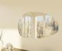 Imagem de Espelho Orgânico Grande Decorativo De Parede 100 X 70 Cm Premium Forma Ovalado