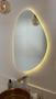 Imagem de Espelho Orgânico Lapidado com LED 70x45cm com Led À PILHA ou FONTE
